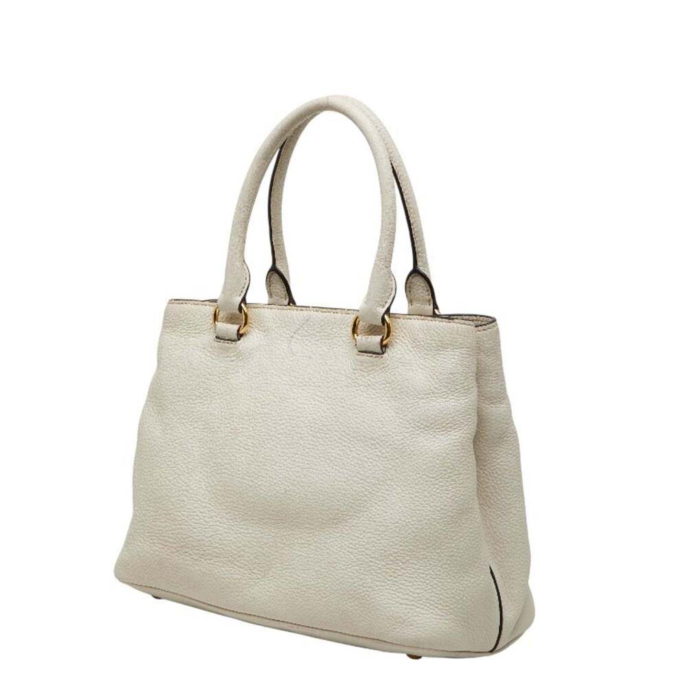 PRADA White Leather Shoulder Bag - Picture 2 of 13